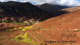  Presentation with africa - Presentation theme consisting of moroccan-village-in-atlas-mountain background and a red colored foreground