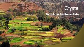 Presentation with moroccan - Amazing presentation design having moroccan village in atlas mountains backdrop and a violet colored foreground