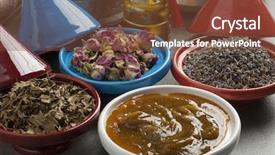  Presentation with diversity - Beautiful PPT layouts featuring morocco - diversity of traditional moroccan cosmetic backdrop and a tawny brown colored foreground