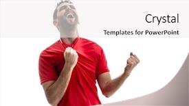  Presentation with morocco - Slide set enhanced with morocco - fan celebrating on white background background and a white colored foreground