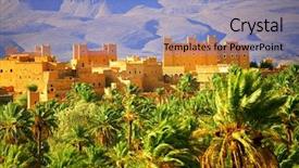  Presentation with africa - Presentation theme enhanced with morocco - moroccan kasbah africa background and a light blue colored foreground