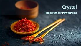  Presentation with slate - Slide deck enhanced with morocco - saffron spices saffron on black background and a wine colored foreground