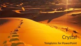  Presentation with sahara - Theme featuring morocco - sahara desert background and a gold colored foreground