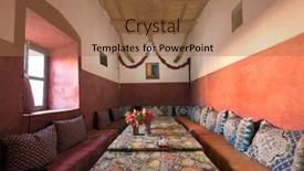  Presentation with ait - Audience pleasing theme consisting of morocco-ait-benhaddou-october-20 backdrop and a coral colored foreground