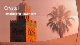  Presentation with morocco - Amazing presentation design having morocco city - marrakesh backdrop and a coral colored foreground