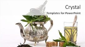  Presentation with moroccan - Slides consisting of morocco city - moroccan mint tea background and a white colored foreground