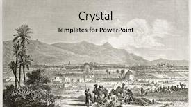  Presentation with noel - Audience pleasing theme consisting of morocco desert islam - old illustration depicting a moroccan backdrop and a light gray colored foreground