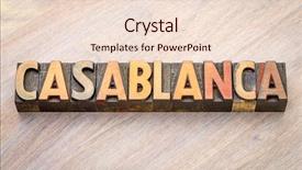  Presentation with abstract - Beautiful slide set featuring morocco geography - casablanca word abstract in vintage backdrop and a lemonade colored foreground