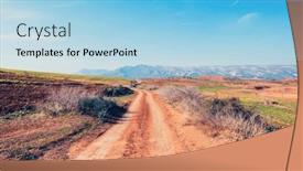  Presentation with morocco - Slide set having morocco-off-road-and-landscape background and a light blue colored foreground