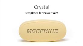  Presentation with medical pills - Theme featuring morphine-pharmaceutical-medicine-pills-tablet background and a white colored foreground