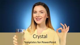  Presentation with juice - Audience pleasing PPT theme consisting of morse - beautiful woman with glass backdrop and a  colored foreground