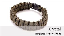  Presentation with weave - Presentation design enhanced with morse - khaki cobra weave parachute cord background and a light gray colored foreground