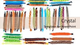  Presentation with parachute - Presentation featuring morse - selection of parachute cord bracelets background and a coral colored foreground