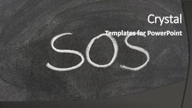  Presentation with signal - Presentation theme having morse - sos distress signal handwritten background and a dark gray colored foreground