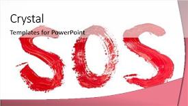  Presentation with paint - Audience pleasing presentation theme consisting of morse - sos painted with a red backdrop and a white colored foreground