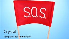  Presentation with signal - Cool new PPT layouts with morse - sos signal written on red backdrop and a light blue colored foreground
