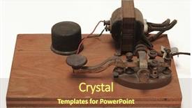  Presentation with station - Colorful theme enhanced with morse code telegraph station backdrop and a tawny brown colored foreground