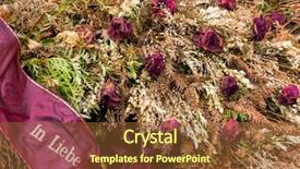  Presentation with cemetery - Beautiful theme featuring mortality - wreath at the barbara cemetery backdrop and a tawny brown colored foreground