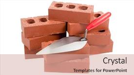  Presentation with white brick - Audience pleasing slide deck consisting of bricks and a mason's backdrop and a coral colored foreground