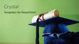  Presentation with mortar - PPT layouts enhanced with mortar-board-on-the-green background and a mint green colored foreground