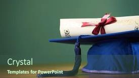  Presentation with mortar - Audience pleasing slide deck consisting of mortar-board-on-the-green backdrop and a ocean colored foreground