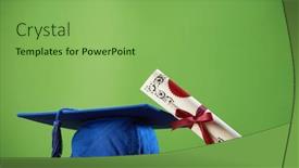  Presentation with mortar - Beautiful slide deck featuring mortar-board-on-the-green backdrop and a seafoam green colored foreground