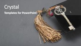  Presentation with airport boarding board - Beautiful PPT layouts featuring mortar board with antique key backdrop and a gray colored foreground