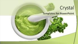  Presentation with mortar and pestle - Amazing presentation design having mortar with pestle and delicious backdrop and a soft green colored foreground