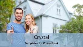  Presentation with real estate - Presentation theme enhanced with mortgage - love people real estate home background and a light blue colored foreground