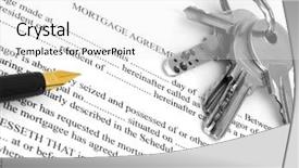  Presentation with narrative pen - Amazing theme having mortgage agreement with pen backdrop and a white colored foreground