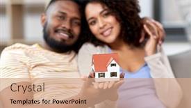  Presentation with real estate - Slide deck consisting of mortgage-eco-living-and-real background and a coral colored foreground