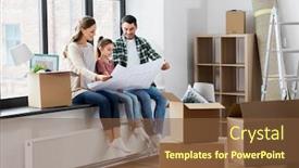  Presentation with mortgage - Beautiful PPT layouts featuring mortgage-family-and-real-estate backdrop and a tawny brown colored foreground