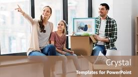  Presentation with mortgage - Audience pleasing slide deck consisting of mortgage-family-and-real-estate backdrop and a coral colored foreground