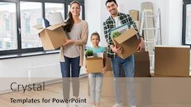  Presentation with real estate - Beautiful PPT layouts featuring mortgage-family-and-real-estate backdrop and a mint green colored foreground