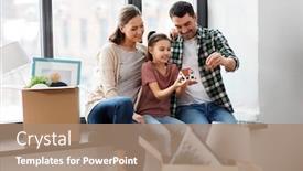  Presentation with real estate lending - Audience pleasing slide deck consisting of mortgage-family-and-real-estate backdrop and a coral colored foreground