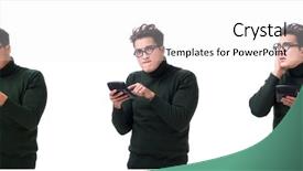  Presentation with one young man exercising handball - Slide set enhanced with mortgage fraud - nerd young man with calculator background and a white colored foreground