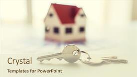  Presentation with real estate investment - Presentation theme with mortgage investment real estate background and a soft green colored foreground