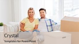  Presentation with real estate - PPT layouts having mortgage moving and real estate background and a soft green colored foreground