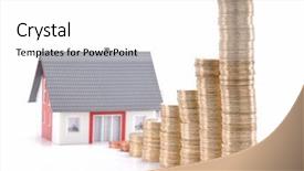  Presentation with mortgage - Slide deck consisting of mortgage payments growing up concept background and a white colored foreground