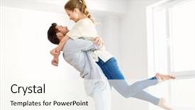  Presentation with mortgage - Beautiful PPT layouts featuring mortgage people and real estate backdrop and a  colored foreground