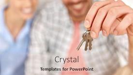  Presentation with mortgage - PPT theme having mortgage-people-and-real-estate background and a lemonade colored foreground