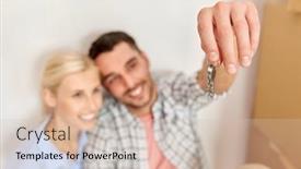  Presentation with mortgage - Cool new slide set with mortgage-people-and-real-estate backdrop and a soft green colored foreground