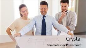  Presentation with realtor - Colorful slide deck enhanced with mortgage people and real estate backdrop and a soft green colored foreground