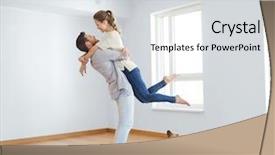  Presentation with real estate - Beautiful PPT layouts featuring mortgage people and real estate backdrop and a light gray colored foreground