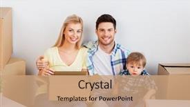  Presentation with mortgage - Audience pleasing PPT theme consisting of mortgage people family and real backdrop and a coral colored foreground