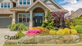  Presentation with mortgage - PPT theme enhanced with mortgage rates - luxury house in vancouver canada background and a yellow colored foreground