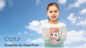  Presentation with mortgage - Cool new PPT layouts with mortgage-real-estate-and-accommodation backdrop and a light blue colored foreground