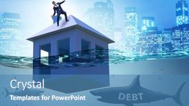  Presentation with failure - Beautiful theme featuring mortgage-repayment-failure-concept backdrop and a teal colored foreground