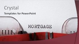  Presentation with mortgage - Cool new theme with mortgage-word-written backdrop and a sky blue colored foreground
