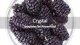  Presentation with white mulberry - Colorful presentation theme enhanced with morus - black mulberry fruits in transparent backdrop and a dark gray colored foreground